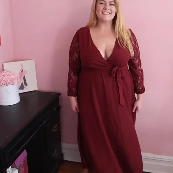 chinese dress ladies Dress Casual Maxi By Bloomchic In Magenta, Size:3X